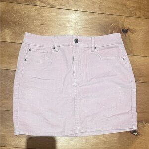 Garage Light Pink Corduroy Mini Skirt (more pink in person)